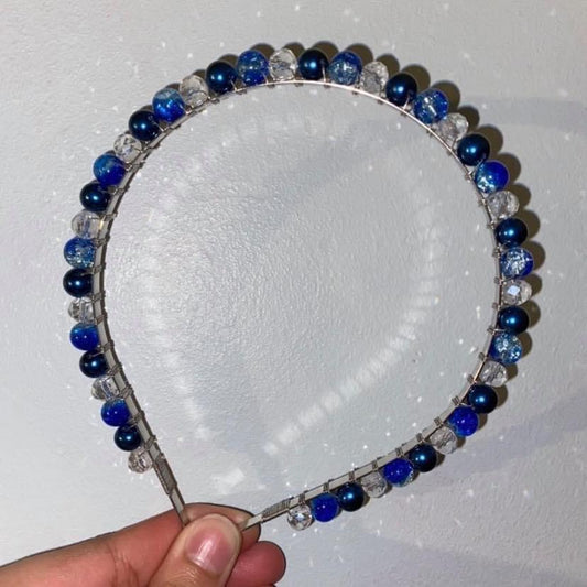 Blue & White Hairband